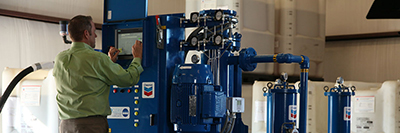 Man doing diagnostic