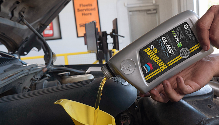 Pouring oil